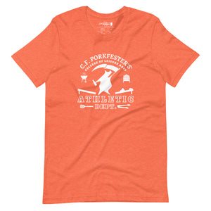 C.F. Porkfester's "Athletic Dept." Men's/Unisex T-Shirt